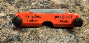 1/4 inch hockey ice skate sharpener side view.